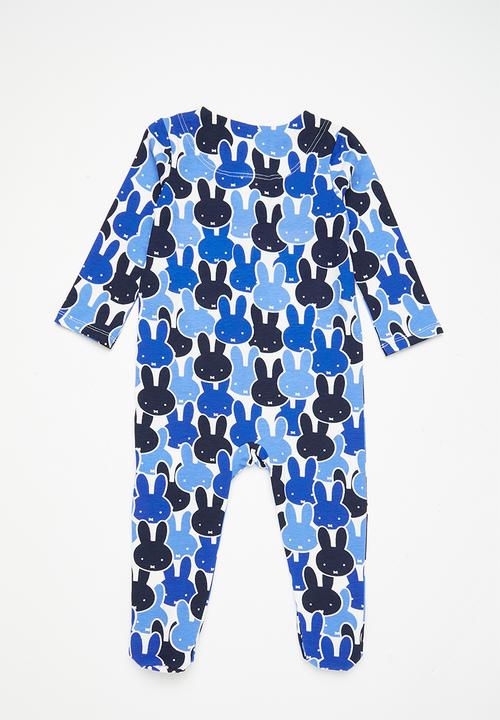 Cotton On - The long sleeve zip romper - lcn-lcn miff vanilla/blue mono miffy