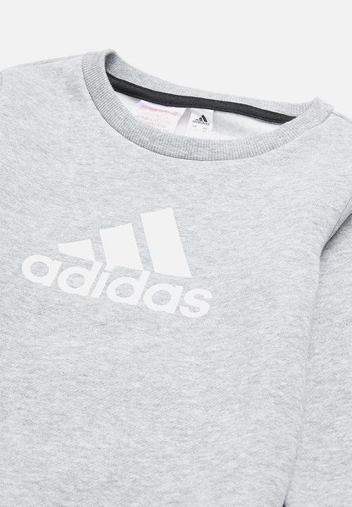 adidas Performance - I bos logo jog - medium grey heather/white