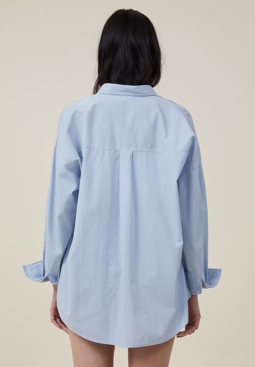 Cotton On - dad shirt - shoreline blue