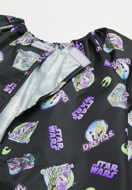 Cotton On - Licensed art smock - lcn luc star wars/droids repeat