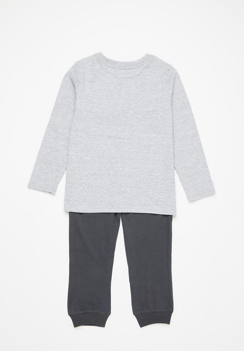 Superbalist - Boys winter pyjama set - grey melange/charcoal