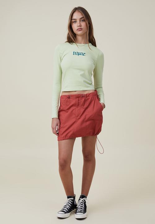 Cotton On - Fitted lcn graphic longsleeve top - lcn br tupac/light lime