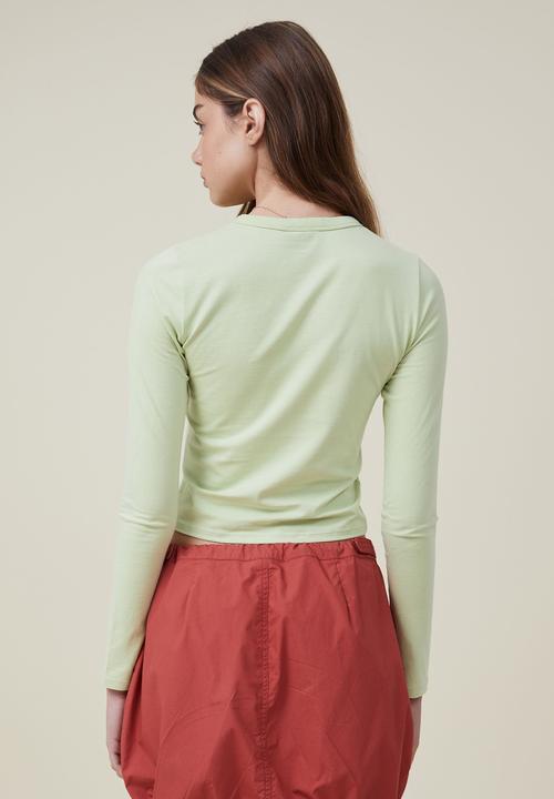 Cotton On - Fitted lcn graphic longsleeve top - lcn br tupac/light lime