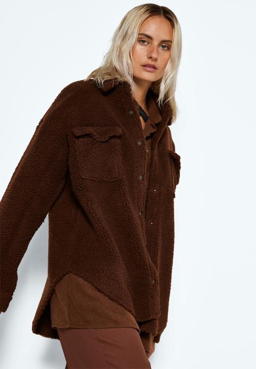 Noisy May - Sakiran long sleeve long shacket  - pinecone