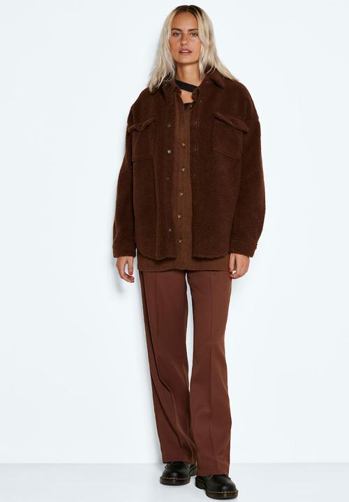 Noisy May - Sakiran long sleeve long shacket  - pinecone