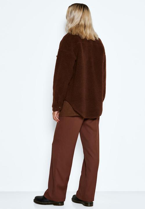 Noisy May - Sakiran long sleeve long shacket  - pinecone
