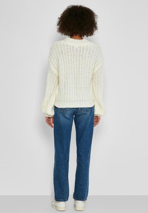 Noisy May - Steve long sleeve knit cardigan  - sugar swizzle