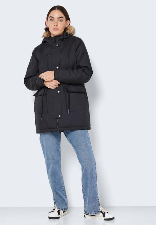 Noisy May - Molly long sleeve parka - black