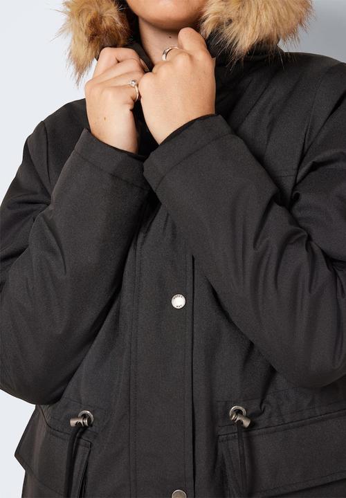 Noisy May - Molly long sleeve parka - black