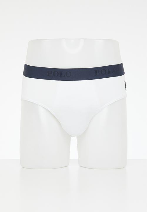 POLO - Men basic knit brief 3 pack - white