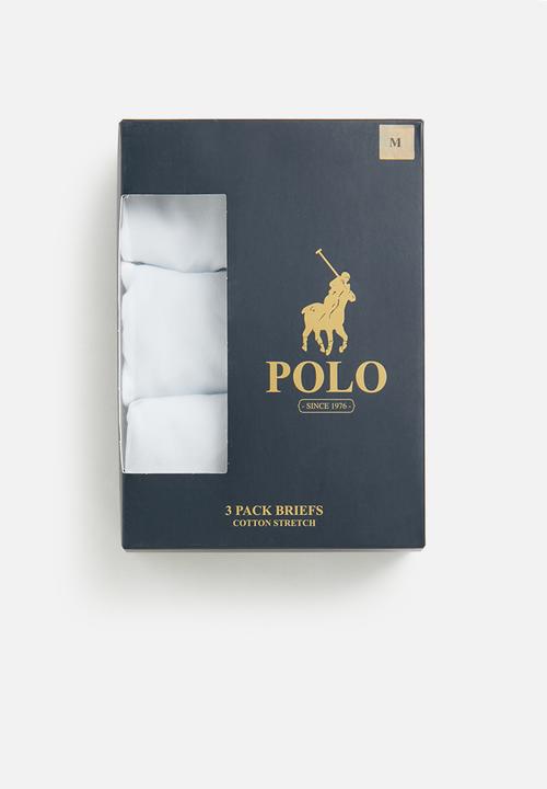 POLO - Men basic knit brief 3 pack - white