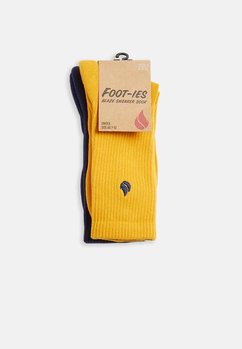 Foot-ies - Blaze 2 pack - gold & navy