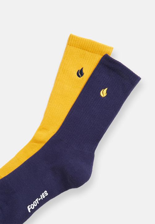 Foot-ies - Blaze 2 pack - gold & navy