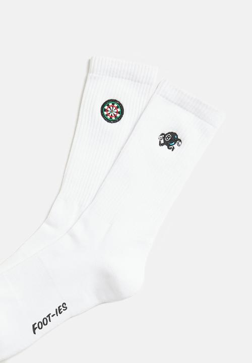 Foot-ies - 8 Ball 2 pack - white 