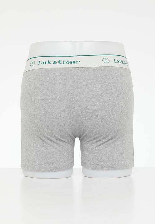 Lark & Crosse - 2 Pack knit boxer brief - grey & navy