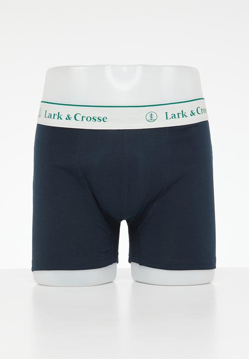 Lark & Crosse - 2 Pack knit boxer brief - grey & navy