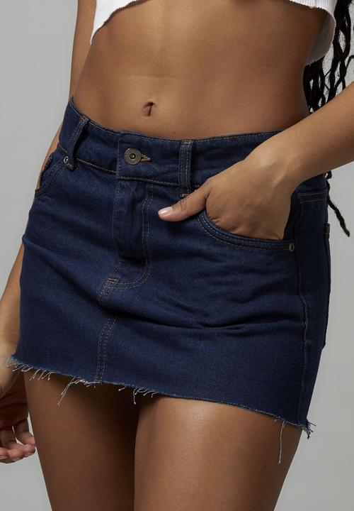 Factorie - denim micro mini skirt - dark blue rinse wash