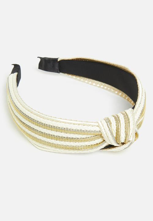 edit - Naomi knotted headband - gold