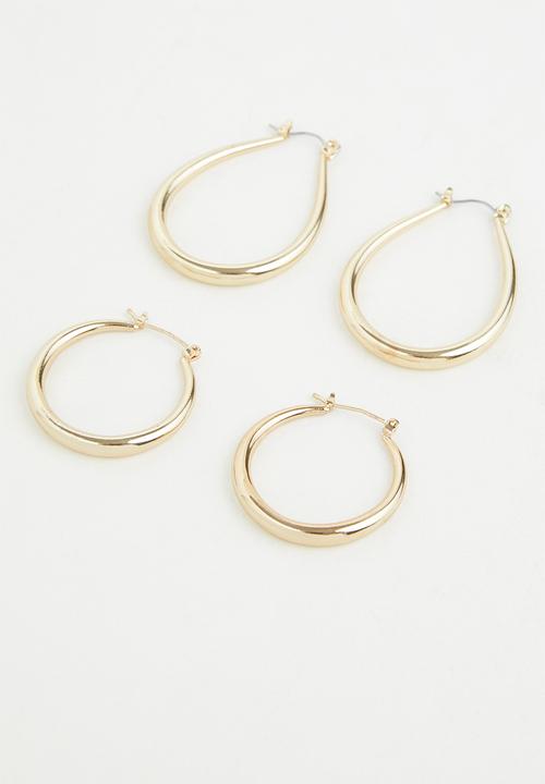 Superbalist - Sage hoop earring set - gold