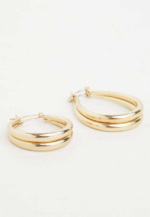 Superbalist - Sage hoop earring set - gold