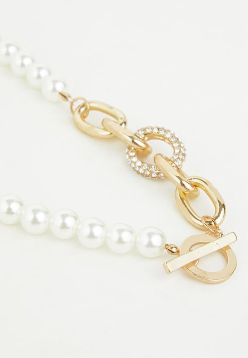 Superbalist - Rae faux pearl necklace - cream