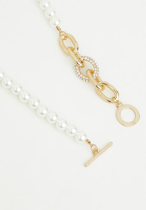 Superbalist - Rae faux pearl necklace - cream