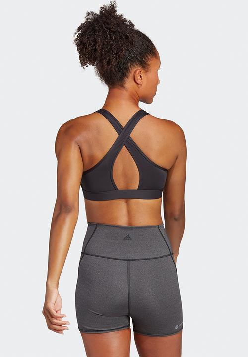 adidas Performance - Power act medium support bra - black & white