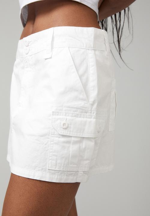 Factorie - micro mini cargo skirt - white