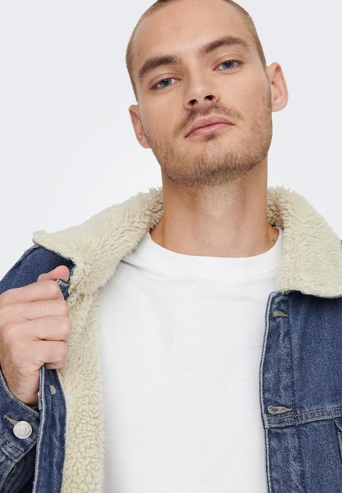 Only & Sons - Onsrick ovz teddy blue 3002 jacket - blue denim