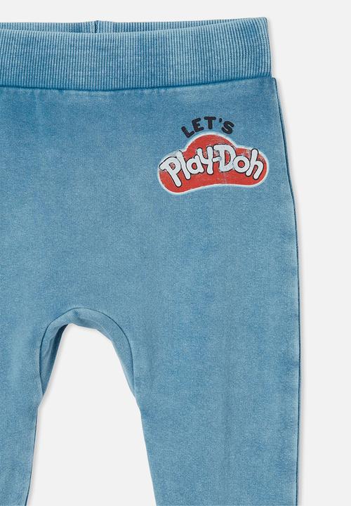 Cotton On - Peta trackpant - lcn has teal storm wash & lets play-doh