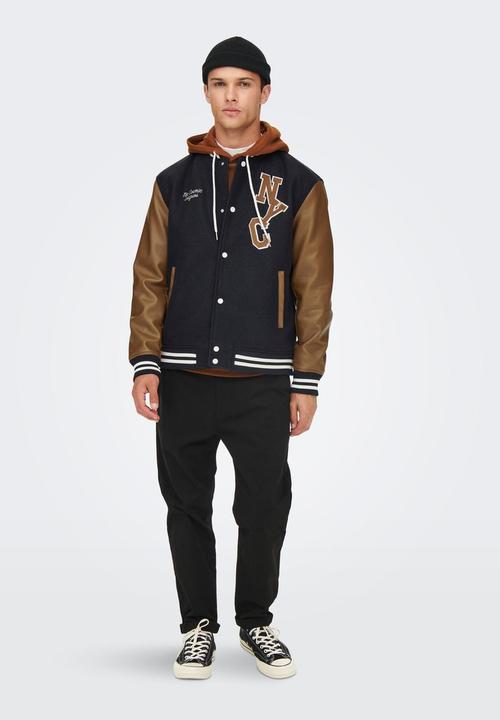 Only & Sons - Onsjay varsity jacket otw - dark navy