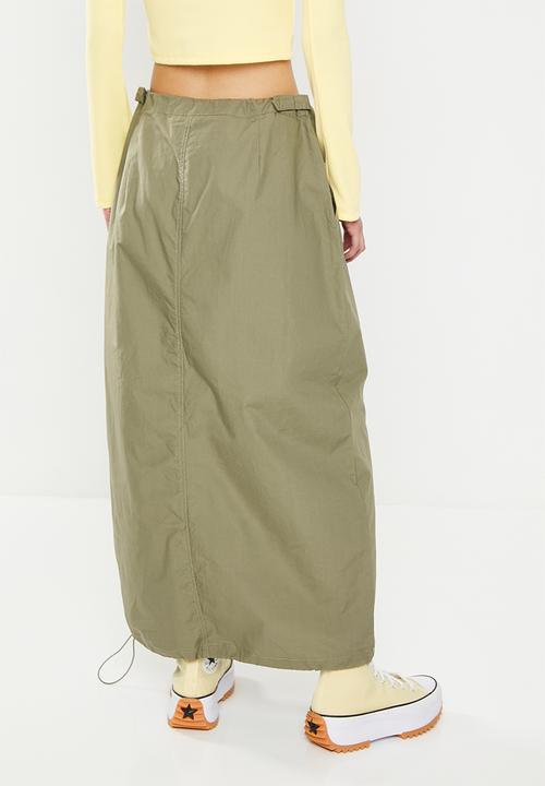 Cotton On - Jordan cargo maxi skirt - khaki
