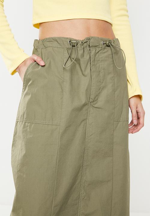 Cotton On - Jordan cargo maxi skirt - khaki