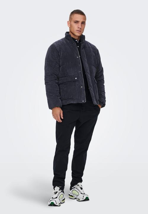 Only & Sons - Onscash corduroy puffer jacket otw - navy