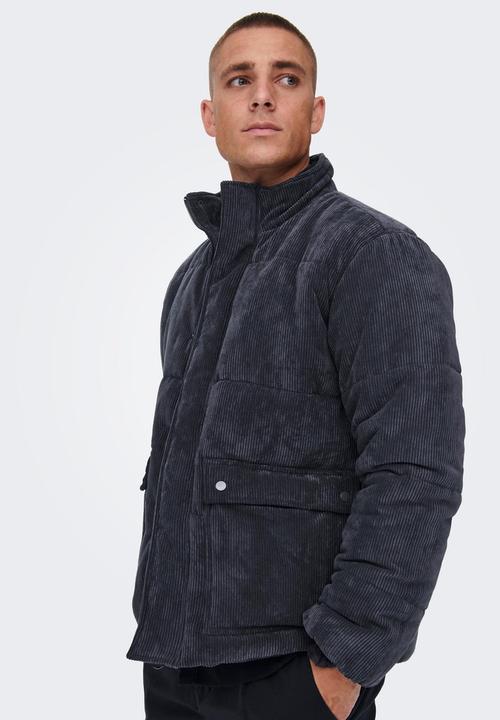 Only & Sons - Onscash corduroy puffer jacket otw - navy