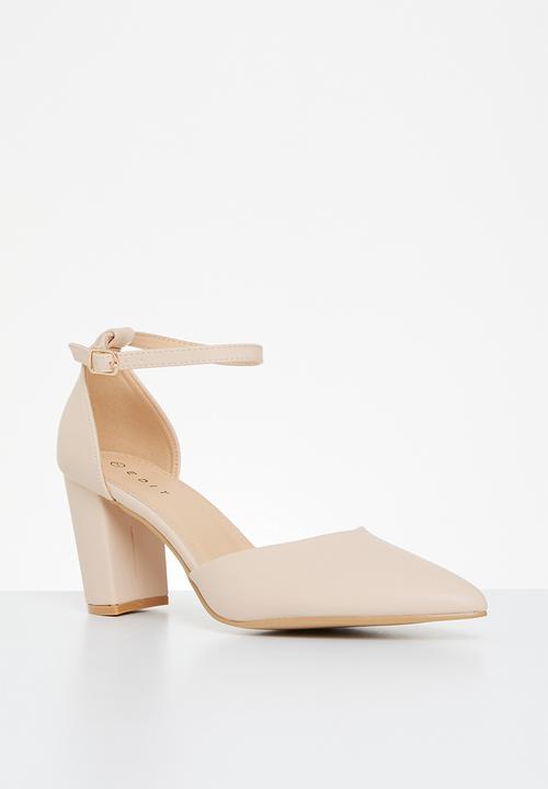 edit - Adley anklestrap block heel - natural