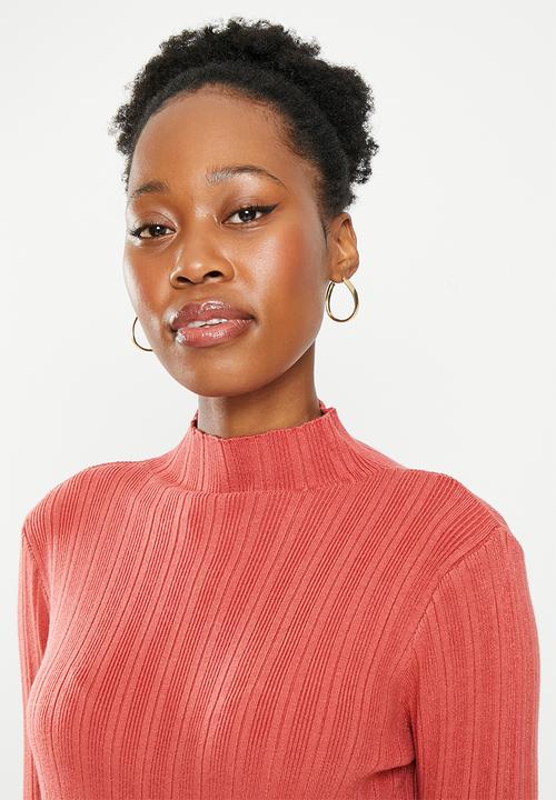 dailyfriday - Rib fitted jumper - red