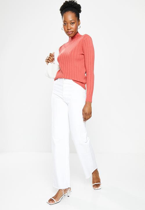 dailyfriday - Rib fitted jumper - red