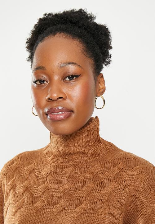 dailyfriday - Cable detail jumper - choc