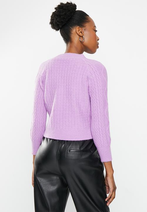 dailyfriday - Balloon sleeve cardi - lilac