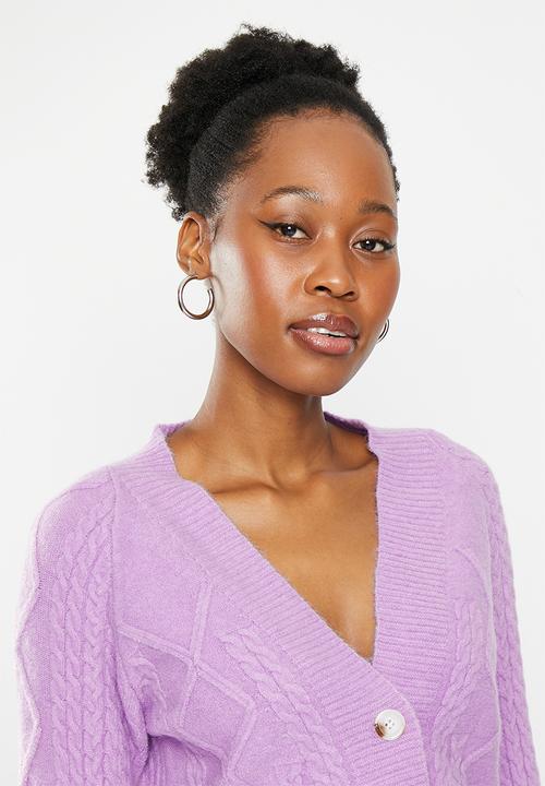 dailyfriday - Balloon sleeve cardi - lilac
