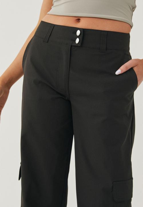 Supré  - Abby wide waist cargo pant - black