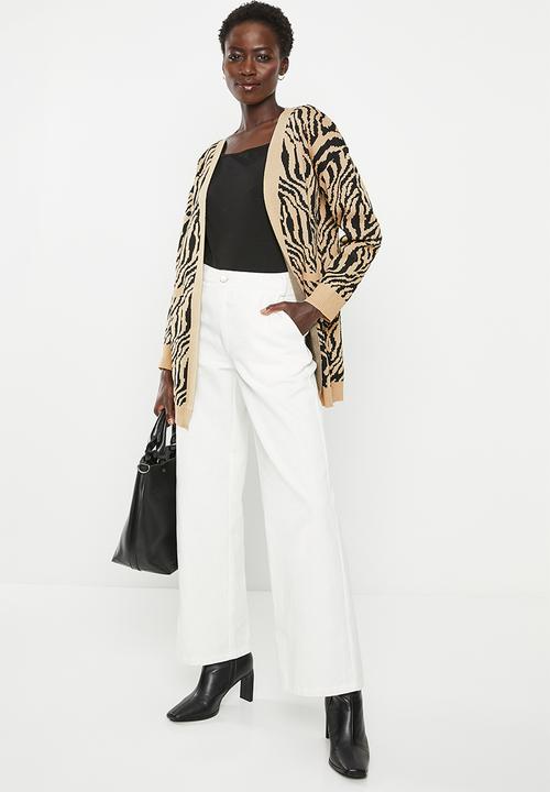 dailyfriday - Longer length cardigan - animal print