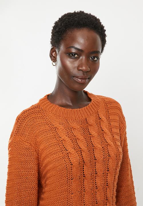 dailyfriday - Knitwear cable dress - tan