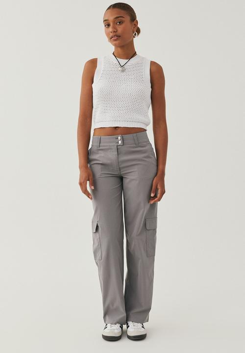 Supré  - christy open knit tank - white
