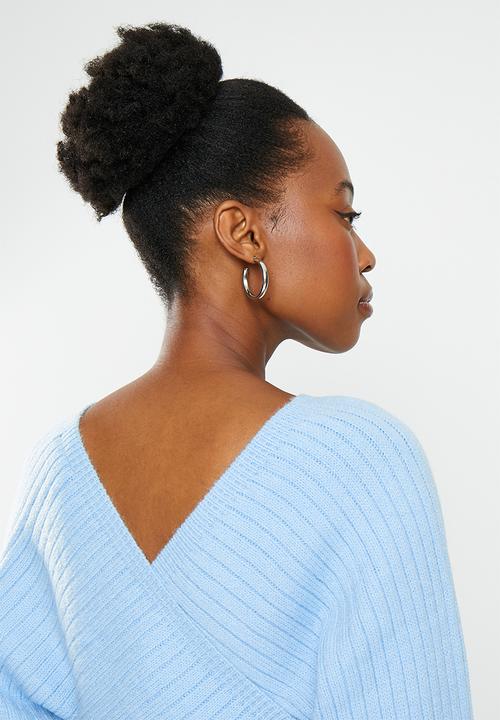 dailyfriday - Wrap midi dress - light blue