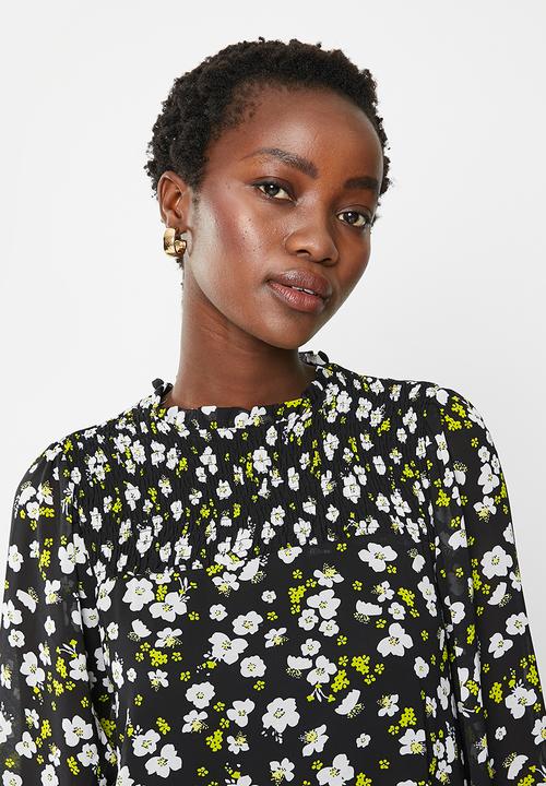 Trendyol - Floral detail dress - black