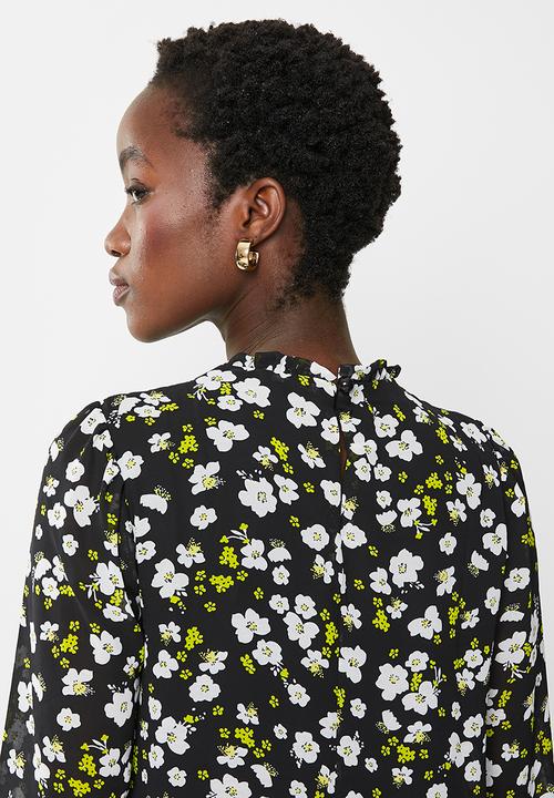 Trendyol - Floral detail dress - black