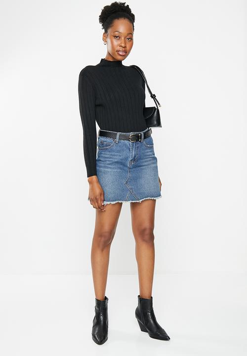 dailyfriday - Rib fitted jumper - black
