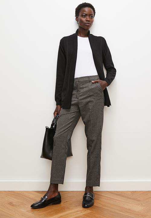 edit - Longline shawl cardigan - black
